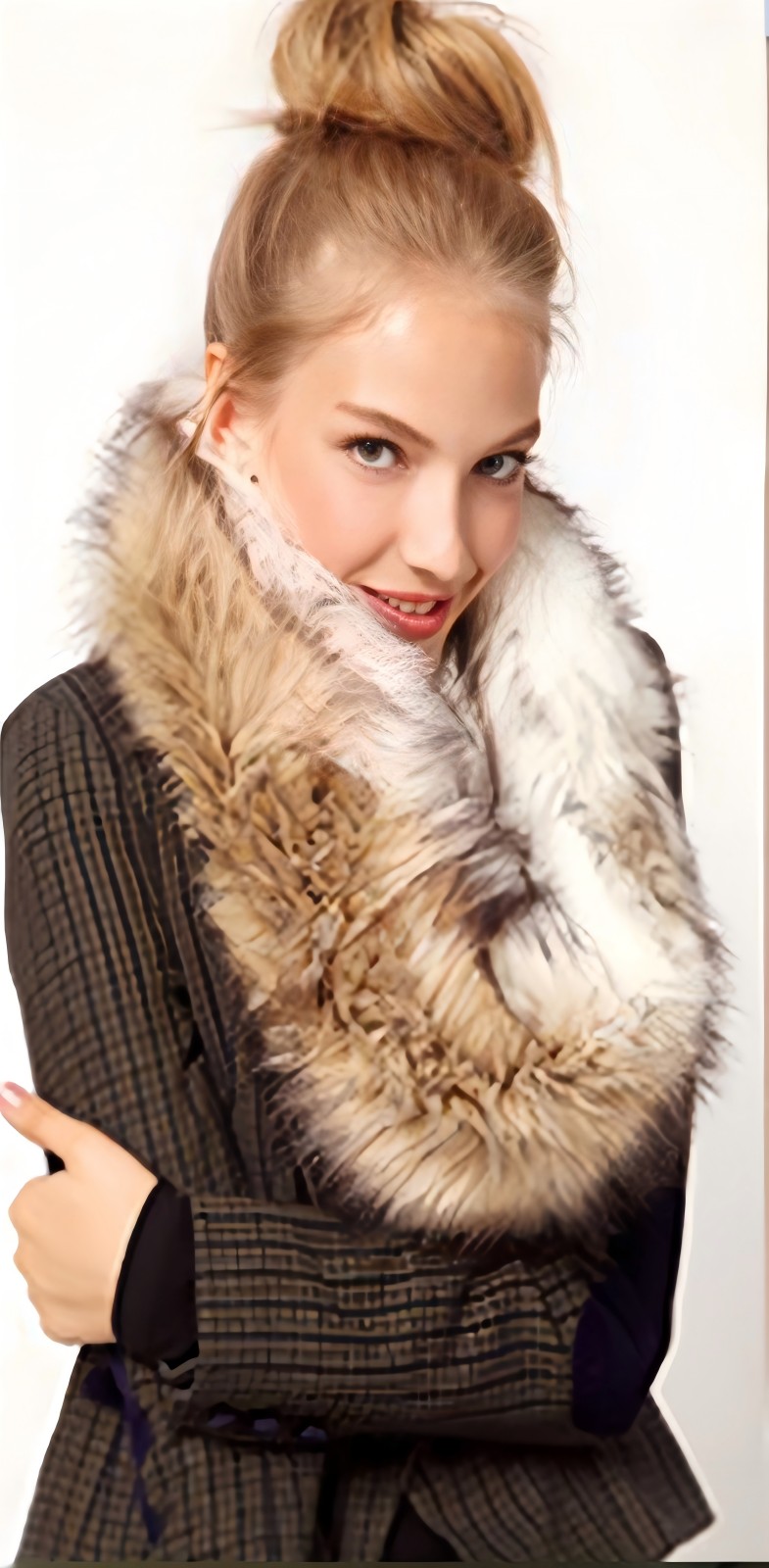 Faux Fur Scarf Neck Long Wool Warm Fox Fur Collar